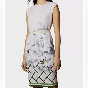 Ted Baker Fitted Pink Floral Dress